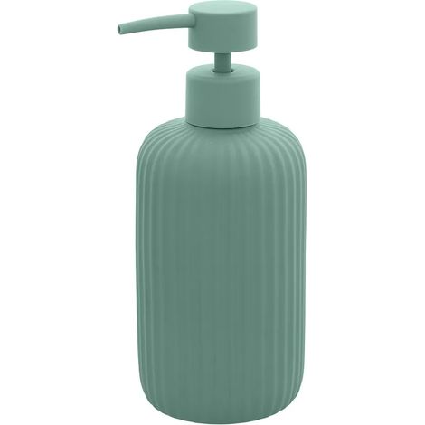 Dispenser sapone verde in ceramica soft touch capienza 330 ml Spring (1/5)