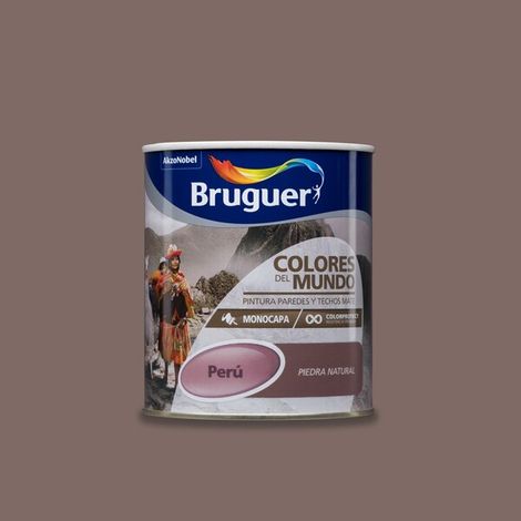 Bruguer Colores del Mundo Pintura para paredes monocapa Perú Piedra Natural 750 ml