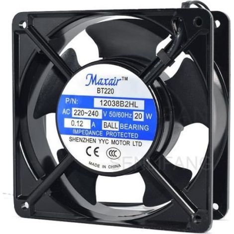 Ventilateur de refroidissement - SENLIFANG - 12038B2HL - AC220-240V - Blanc