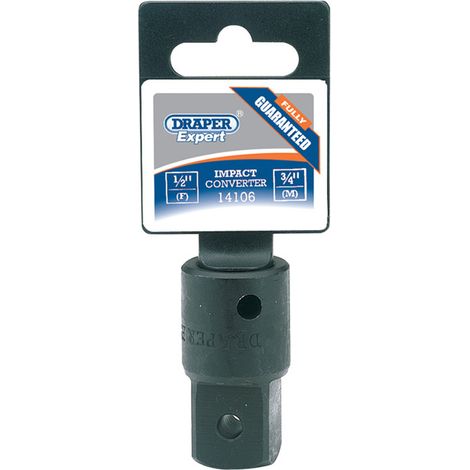 Draper Impact Socket Converter 1/2" Female to 3/4" Male, Hardened and Tempered Steel, Model 14106 (1/5)
