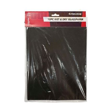 10PC Glasspaper Grit Sand Paper Fine Medium & Coarse 9" X 11" Wet and Dry Waterproof