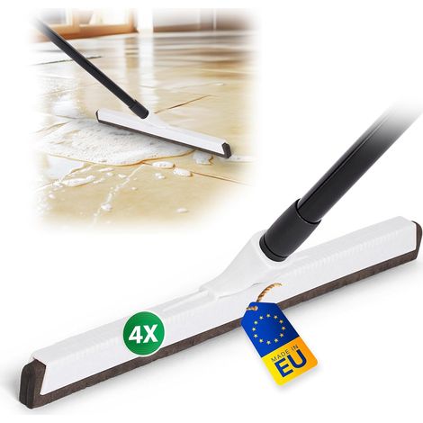 Raclette de douche Novaliv 4X manche long plastique 43cm raclette sol douche terrasse grand nettoyeur vitre avec tige télescopique raclette eau sol