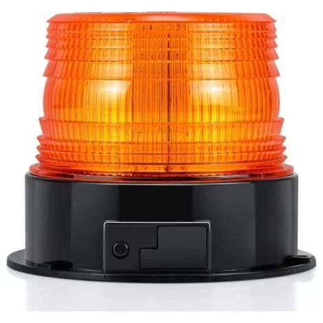 Feu d'avertissement LED orange, feu clignotant magnétique, pour véhicules avec prise allume-cigare (1/4)