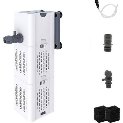 Bardusch-Filtre intégré pour aquarium 80-250 L, 15 W, débit 1 000 l/h, pompe de filtration intégrée avec éponge filtrante (1/5)