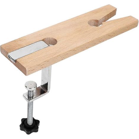 Établi de bijoutier, établi en bois avec pince à broches, outils professionnels pour la fabrication et le traitement des bijoux (polissage, découpe). (1/5)