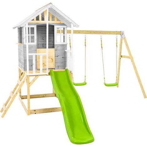 Zwerkules Valli 3  Maison sur pilotis pour enfants avec toboggan