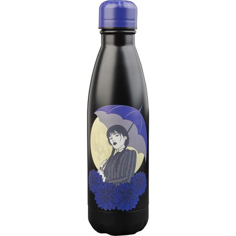 Grupo Erik: Bottiglia termica Mercoledì Addams 500 ml  Borraccia termica a doppia parete in acciaio inox, chiusura ermetica e BPA free, ideale come mercoledì addams gadget (1/5)