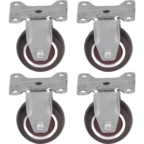 4 Stück Lenkrollen, industrietauglich, geräuscharm, umweltfreundlich, aus TPR-Gummi, braun (1/5)