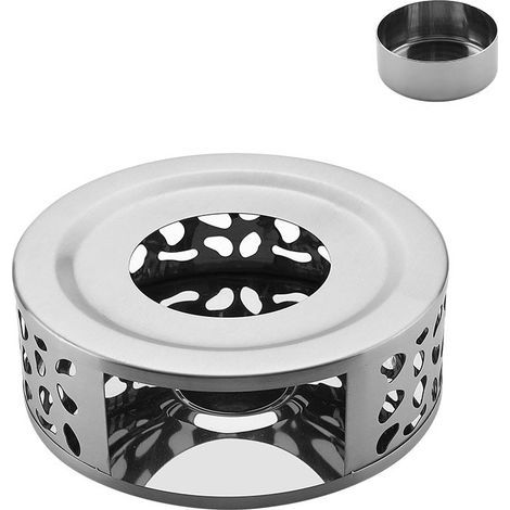 Support à bougie chauffe-plat en acier inoxydable 15 cm pour chauffe-théière (1/5)