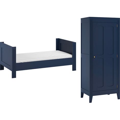 Mitwachsendes Babybett und Kleiderschrank mit 1 Tür Vox Milenne Blau (1/5)