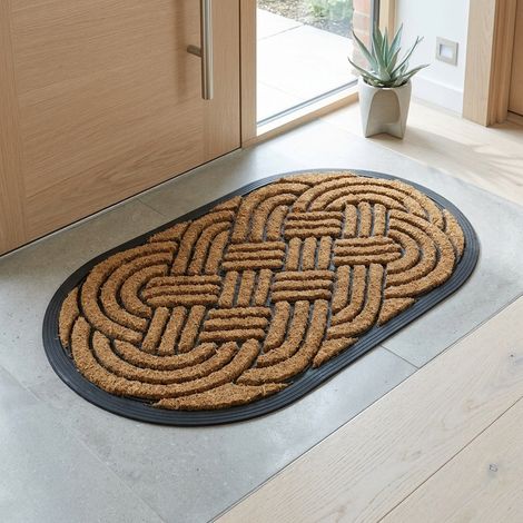 Celtic Knot Coir Rubber Scraper Doormat (1/2)