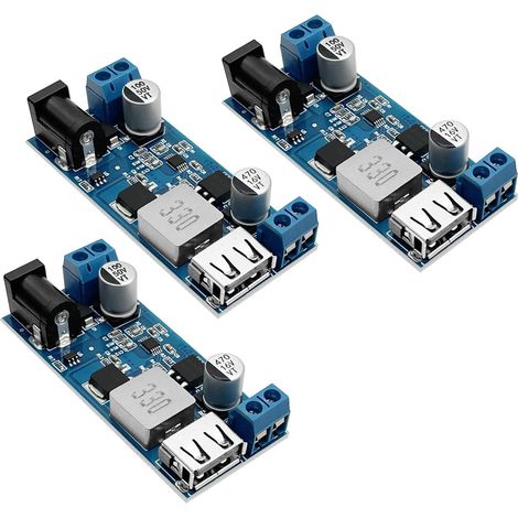 Convertisseur Step Down de Tension DC-DC 24V/12V à 5V 5A Buck Converter Module Charge USB, Alimentation Transformateur Régulateur Abaisseur pour Raspberry Pi, Arduino, Téléphone Portable (1/5)