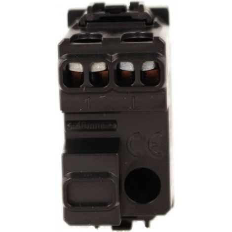 Interruttore Unipolare 1P 16A 220V MBL Nero 1M Compatibile Bticino Living International BLN0401
