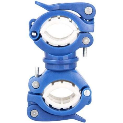 [NIEMALS VERWENDET] (Blaue) Lampenhalterungen, Fahrradtaschenlampenclips, Frontlichthalterungen, Bergsteigerclips, Mountainbike-Fahrradzubehör