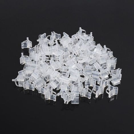 Clip de greffage pour semis de tomate et aubergine – 100 pièces en plastique transparent – Taille 1,00 x 1,60 x 1,70 cm – Augmente le taux de survie des greffes - 100pcs (1/5)