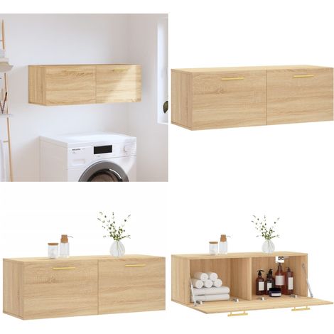 Wandschrank Sonoma-Eiche 100x36,5x35 cm Holzwerkstoff - Holzwerkstoff - Sonoma-Eiche (1/5)