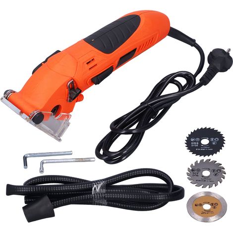 Scie circulaire mini 400W, ensemble portatif haute puissance, machine électrique avec lame, fiche UE 220-240V (1/5)