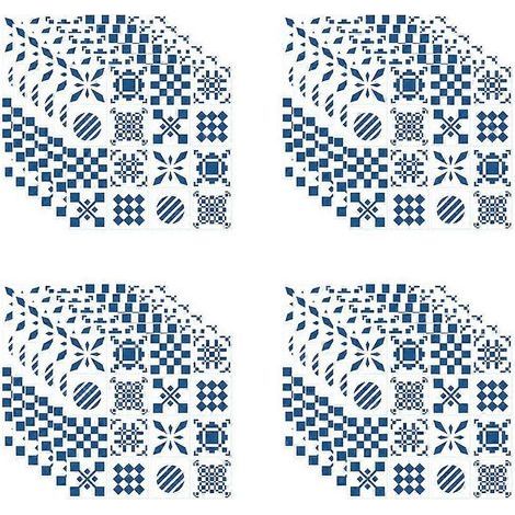 Carrelage géométrique pour rénovation de cuisine, salle de bain, dortoir, salle à manger, décoration murale et de sol (lot de 4) (1/4)