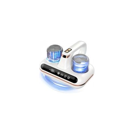 Aspirateur Matelas, Aspirateur de Matelas sans Fil 4 en 1 avec Lumière UV et Écran LED, Aspirateur à Main Anti-Acariens à Double Coupelle, à Ultrasons et à Forte Aspiration pour Lit (1/5)