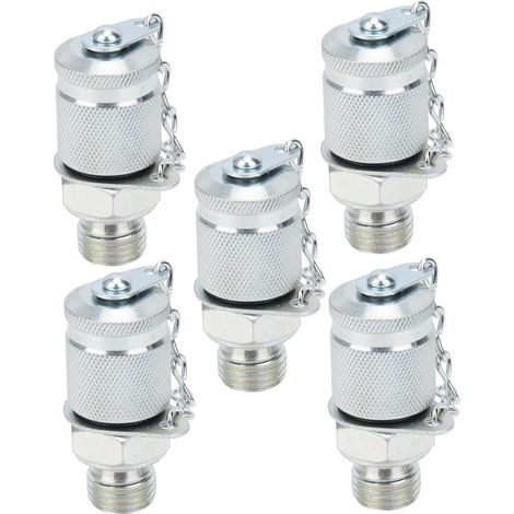 5 raccords hydrauliques de test filetés PT/PPTM14 x 1,5 pour mesure de pression, lot de 5 adaptateurs (1/5)