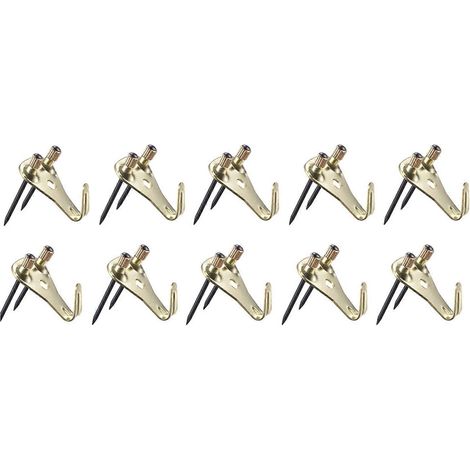 200 pièces par paquet, capacité de charge de 22,7 kg, clous inclus, compatible avec les murs en plâtre épais, kit de fixation pour photos et miroirs résistants (1/5)