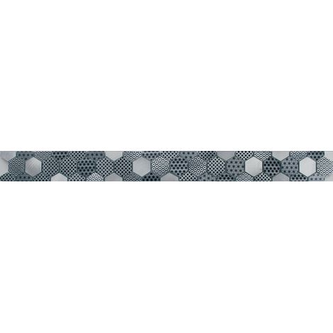 Banyo – Listel hexagone en aluminium 53mm – Motif géométrique moderne – Longueur 576mm – Épaisseur 8mm – Vendu à la pièce
