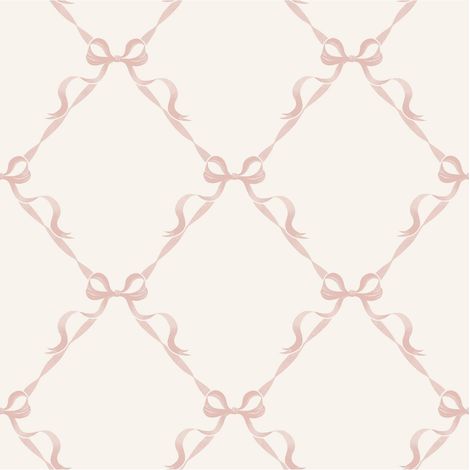 Holden Decor Tied With A Bow Cream Pink Wallpaper Paste The Wall Washable 14032 (1/4)