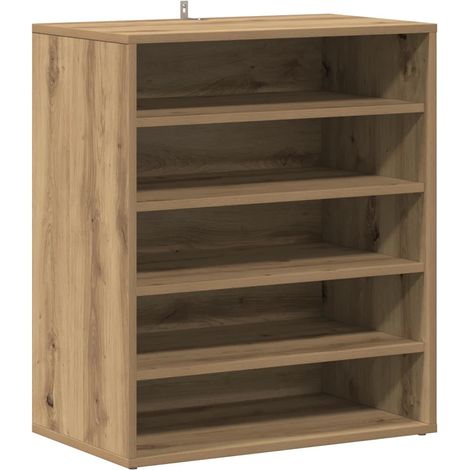 Scarpiera 60 x 35 x 70 cm ampio spazio contenitivo facile da pulire stile rovere artigianale legno composito 020050912