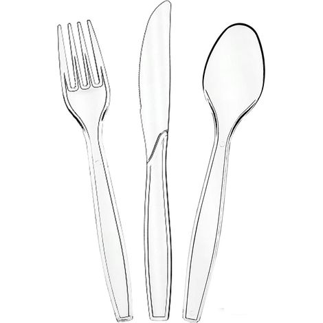 Couteau En Plastique Jetable - Transparent - Polystyrène - Pour Événements Et Usage Quotidien - 100 Pièces (1/5)