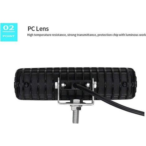 2 x 12V 24V LED-Arbeitsscheinwerfer, 16 LEDs, 48W, Offroad-Arbeitsscheinwerfer, IP67 wasserdicht, für Traktor, Motorrad, Auto, LKW, SUV (48W) (1/4)