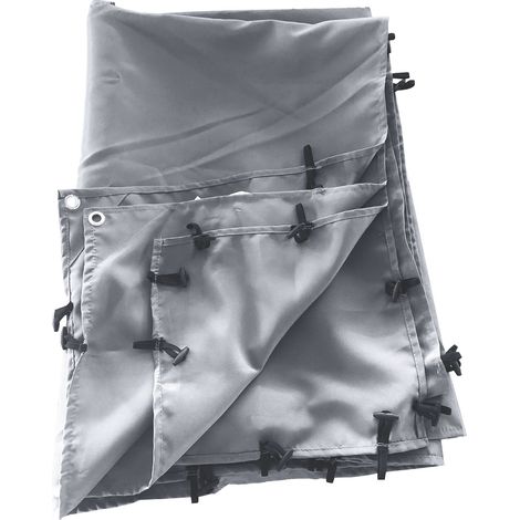 Lona gris de 2,96 x 2,50m para pérgola mural de 3 × 2,5m NICE