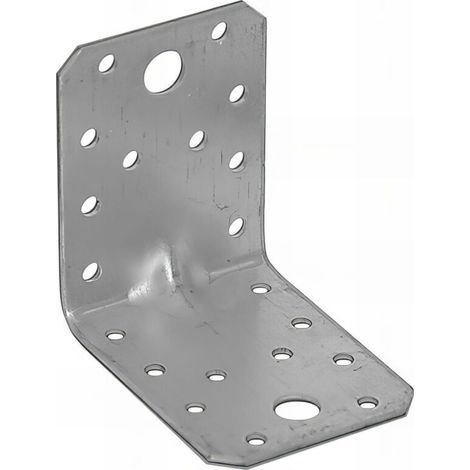 Équerre métallique renforcée galvanisée 70 x 70 x 55 mm, épaisseur 2,0 mm – Lot de 1 pièce (1/2)