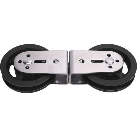 Mécanisme de Cable avec Roues Double Rotatives en Nylon et Stainless Steel, Roues Poulie Silencieuse pour Home Gym avec Charge Maximale et Contrôle Fluide (1/4)
