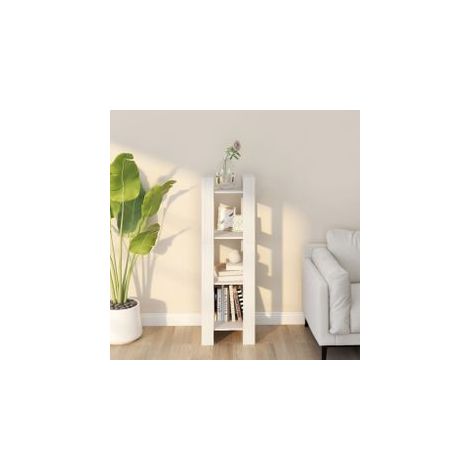 Bibliothèque-Séparateur de pièce Blanc 41x35x125 Pin solide (1/5)