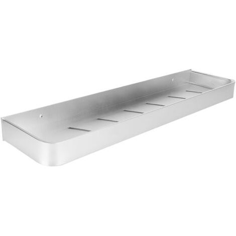 SABIR Étagère de salle de bain, espace de douche en aluminium, étagère monocouche, étagère de rangement pour shampoing, étagère de produits 50 cm (1/5)