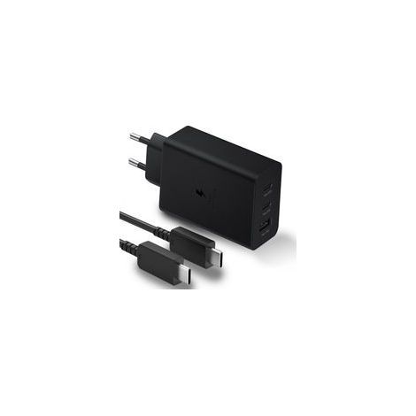 Chargeur rapide USB-C 65 W pour Samsung Galaxy S25 Ultra/S24+/S24/S23/ S22/S21 Ultra/S20 FE/S20/A52S/A54/A53/A52/Note20/S10/Z Flip 5/Z Fold 5, prise à 3 ports avec câble 100 W pour Galaxy Book 3, 4, U (1/5)