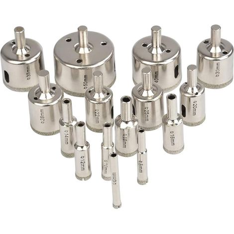 Jeu de forets diamantés, forets diamantés, forets scies cloches diamantés (1/5)
