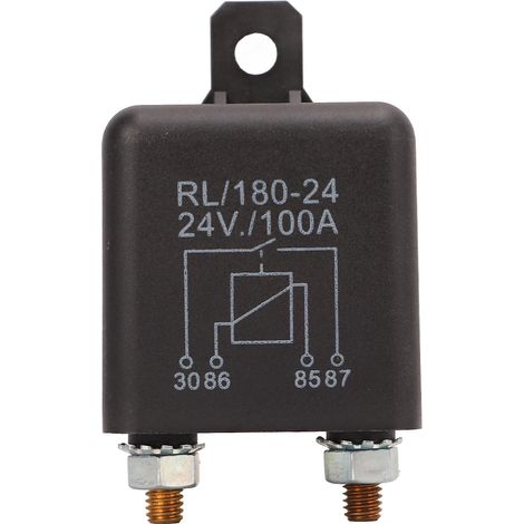 Relais d'isolation de batterie/interrupteur de relais de charge d'isolation de batterie, compatible avec les automobiles, les motos, les démarreurs, les appareils GPS, etc., 24 V. (1/5)