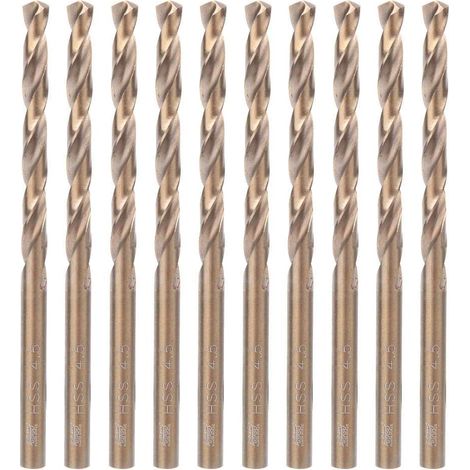 10pcs Forets Hélicoïdaux En Acier Haute Vitesse Forets Hss Outil De Forage Pour Acier Inoxydable Plaque De Fer Bois (2.5mm) (1/3)