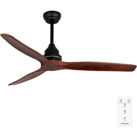 Ventilatore da soffitto da 132 cm – 70 W – 3 velocità – Telecomando – Motore ad alte prestazioni – Elegante design in legno (1/5)