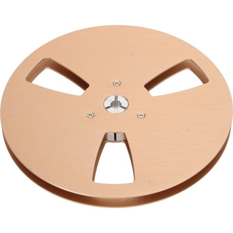 Bobine de Prise Universelle 1/4 Pouce 7 Pouces en Alliage d'Aluminium avec 3 Trou Ouvert pour Machine d'Enregistrement, Dorée (1/5)