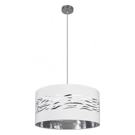 FABRILAMP Nebel Pendelleuchte 1xE27 Chrom White Silber 40D
