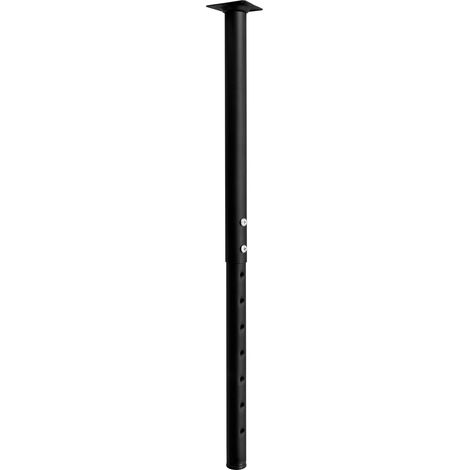 Pied de Table Réglable de 55 à 90 cm, Pied de Meuble en Métal Ø42/38mm avec Vis, Pied Télescopique pour Bricolage, RV, Maison et Bureau (1 pièce, Noir) (1/5)