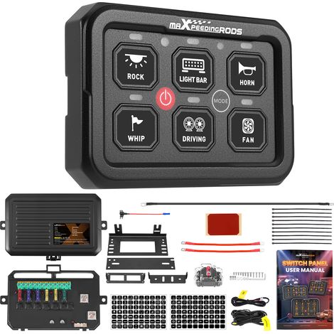 12V 6 Gang Switch Panel ON-OFF Circuit Control Relay System Touch For Boat ATV (1/5)