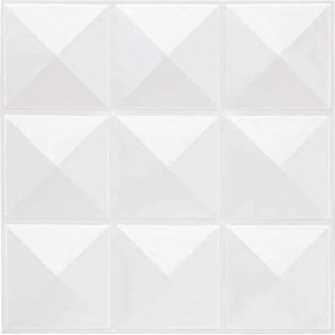 Set von 6 Aufklebern, Fliesen, Weiß, 30 x 30 cm Caro (1/4)
