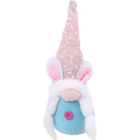 Handgefertigter Osterwichtel-Hase, dekorativer Plüschhase für Puppen, Frühlingsornament für Kinder, Kuscheltier für Ostern.