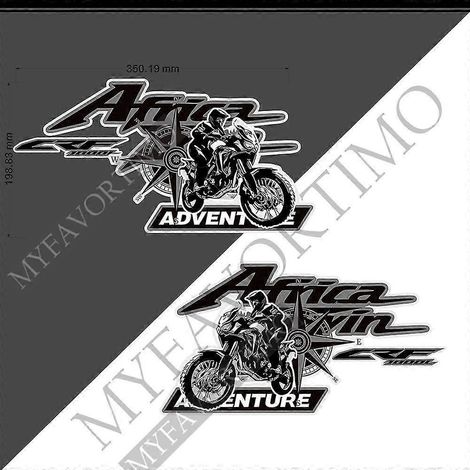 Autocollant pour sacoches latérales arrière de moto, valise en aluminium pour Honda Africa Twin CRF1000L Adventure Sports (370 mm) 19 (1/5)