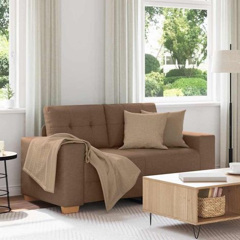 Modernes Sofa 120 cm Stoff Braun mit Multiplex-Armlehnen (1/5)