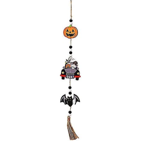 Ornements de guirlande en bois d'Halloween, ornements d'arbre de ferme avec citrouille (1/5)