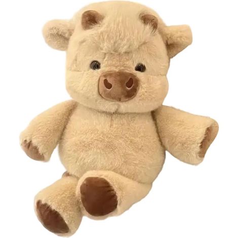 Peluche vache kaki qui court – Design hilarant, décoration mignonne et cadeau pour enfants et adultes (1/5)
